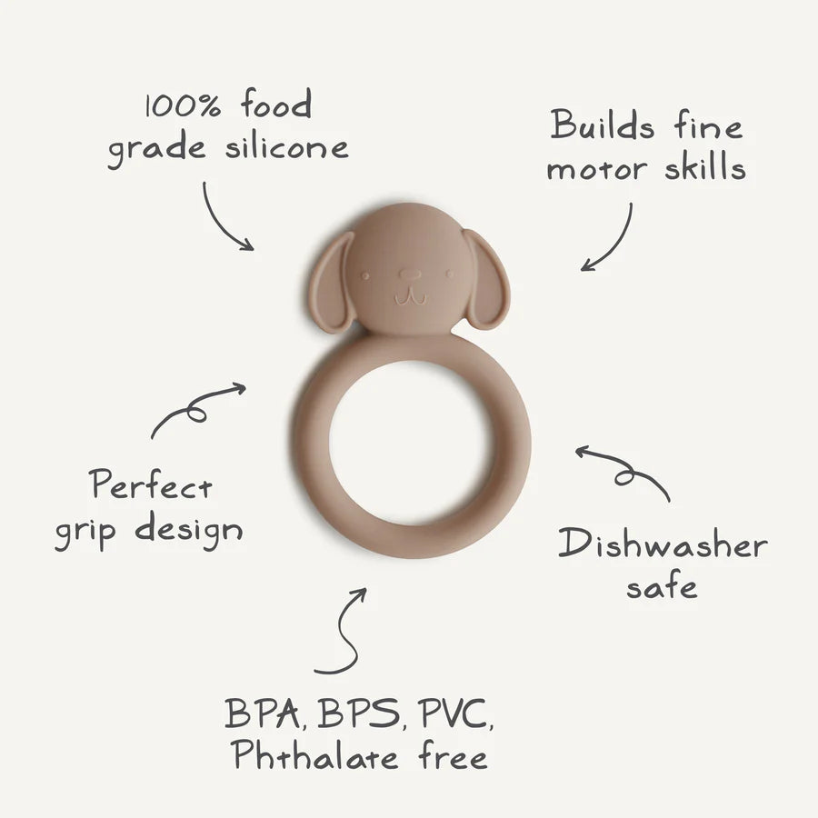 Mushie Dog Teether | Casa Childrenswear