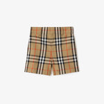Burberry Baby Boys Beige Check Shorts | Casa Childrenswear