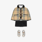Burberry Baby Boys Beige Check Quilted Jacket | Casa Childrenswear