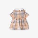 Burberry Baby Girls Beige Check Dress | Casa Childrenswear