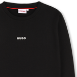 Hugo Boys Crew Neck Black Logo Sweatshirt | Casa Childrenswear
