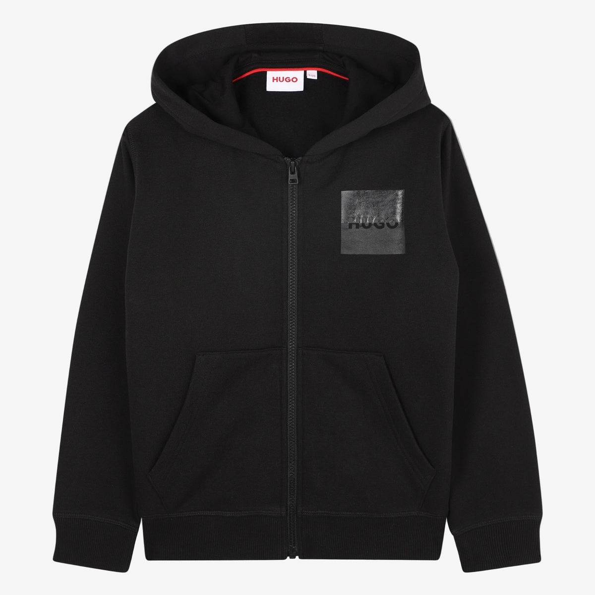Hugo Boys Zip ThruBlack Hooded Sweatshirt | Casa Childrenswear