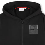 Hugo Boys Zip ThruBlack Hooded Sweatshirt | Casa Childrenswear