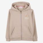 Hugo Boys Zip Thru Stone Hooded Sweatshirt | Casa Childrenswear