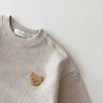 Cozy Crew Club Bear Grey Colour Tracksuit | Casa Childrenswear