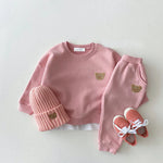 Cozy Crew Club Bear Pink Colour Tracksuit | Casa Childrenswear