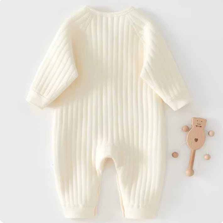 Cozy Crew Club Teddy Bear Cream Boucle Wrap Babygrow | Casa Childrenswear