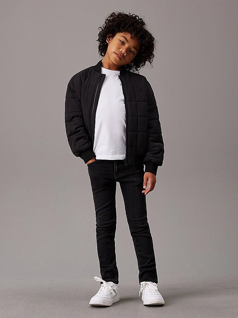 Calvin Klein Black Mid Rise Slim Jeans | Casa Childrenswear