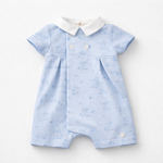 Patachou Baby Boys Blue All Over Print Romper | Casa Childrenswear