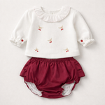 Adriana Mae My Baby Cherry Bloomer Set | Casa Childrenswear