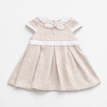 Girls Woven Dress with Contrast Piping