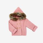 Sardon Baby Girls Dusty Pink Jacket - beautifully crafted baby girls jacket in dusty pink