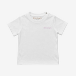 Palm Angels Baby Girls Logo Ivory T-Shirt - front view