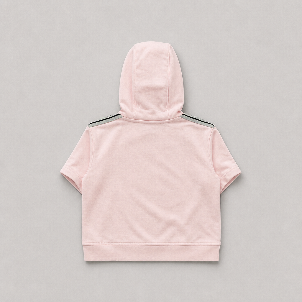 Palm Angels Baby Girls Pink Tape Tracksuit - jacket back view