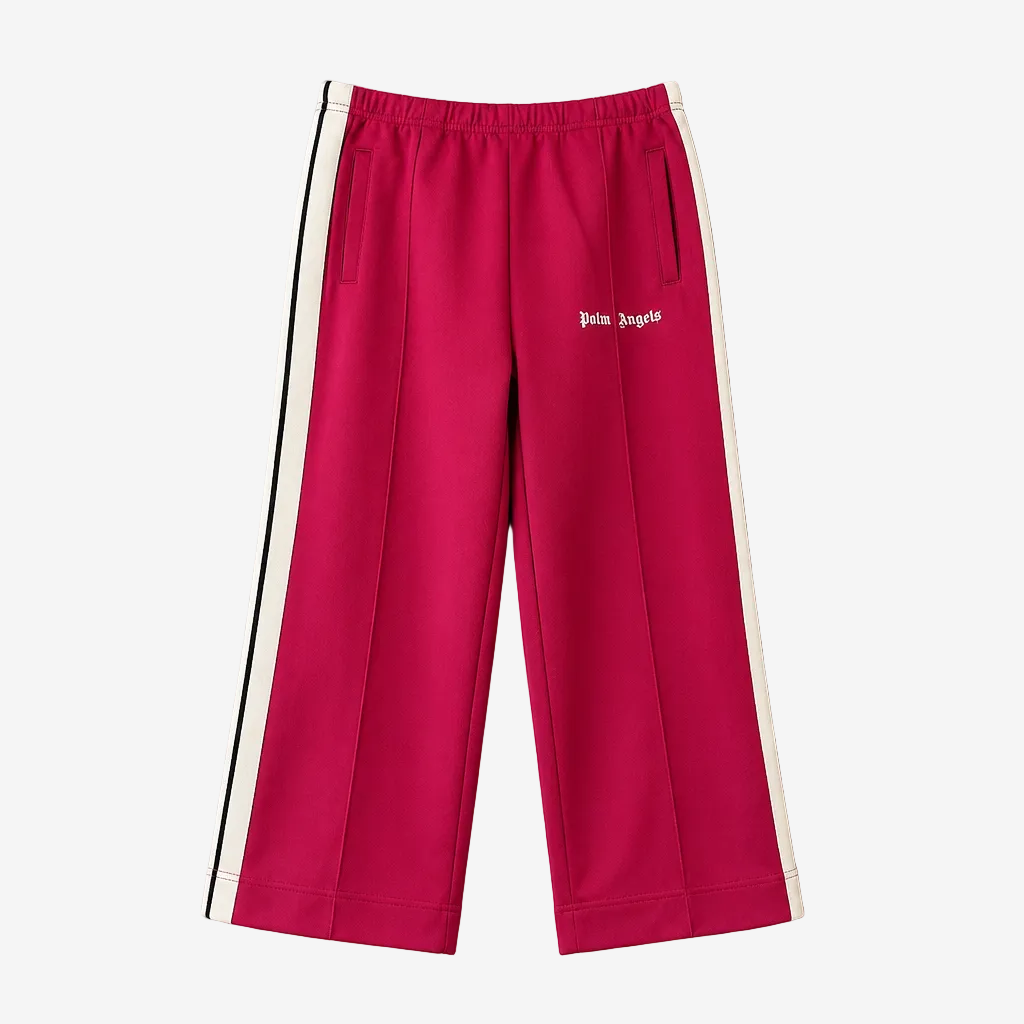 Palm Angels Girls Burgundy Track Bottoms - front view