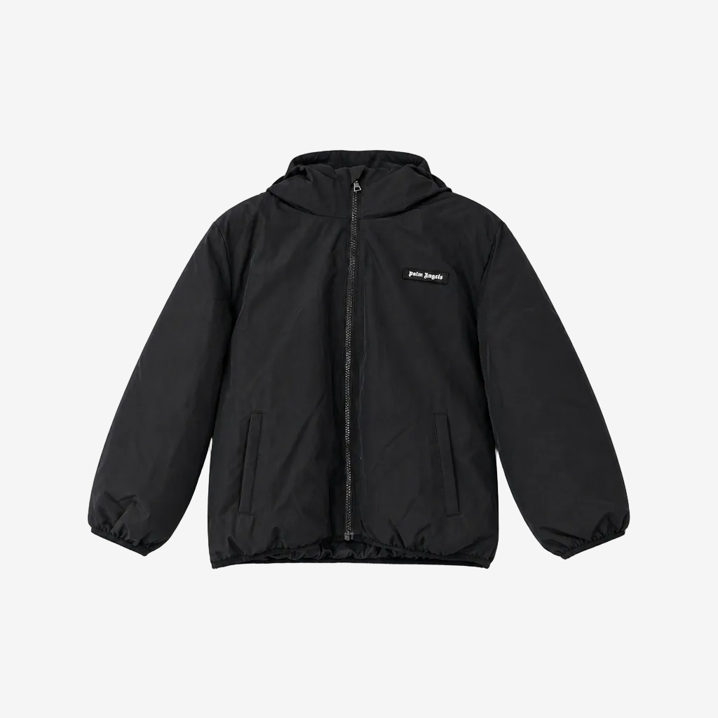 Palm Angels Boys Black Nylon Jacket - front view