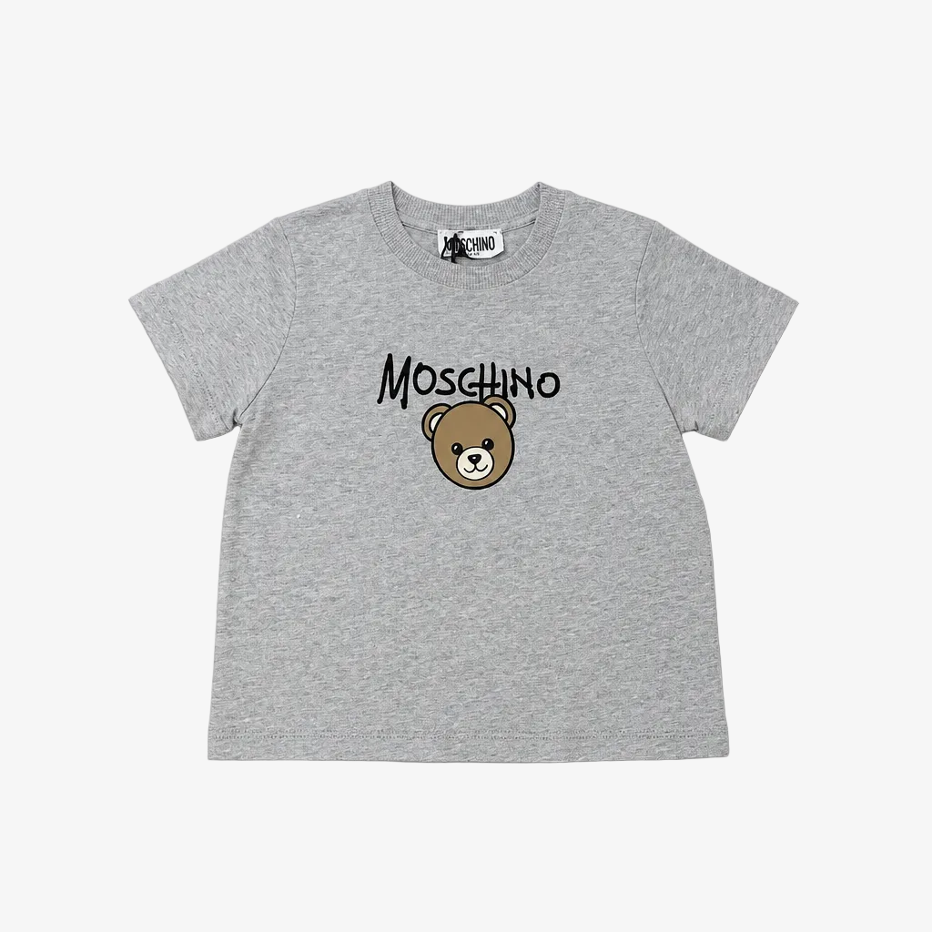 Moschino Infant Boys Bear Grey T-Shirt - front view