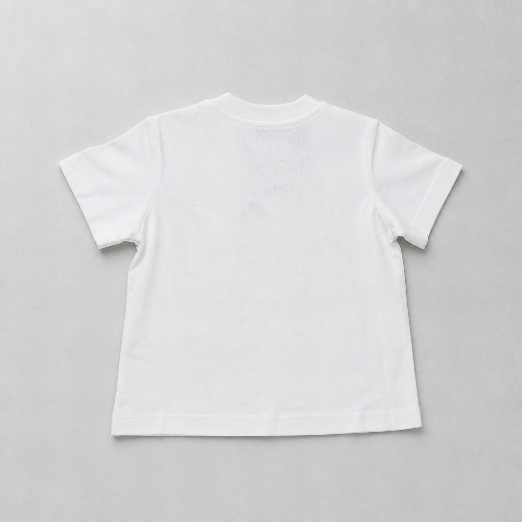 Moschino Infant Bear Print White T-Shirt - back view