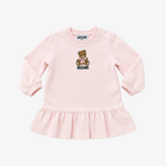 Moschino Infant Girls Pink Bear Dress - front view