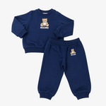 Moschino Infant Boys Navy Tracksuit Set - full set front view