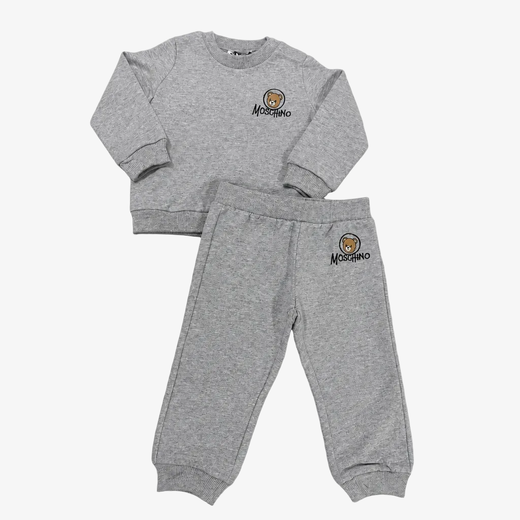Moschino Infant Grey Tracksuit Set - full set front view
