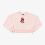 Moschino Girls Pink Bear Heart Sweatshirt - front view