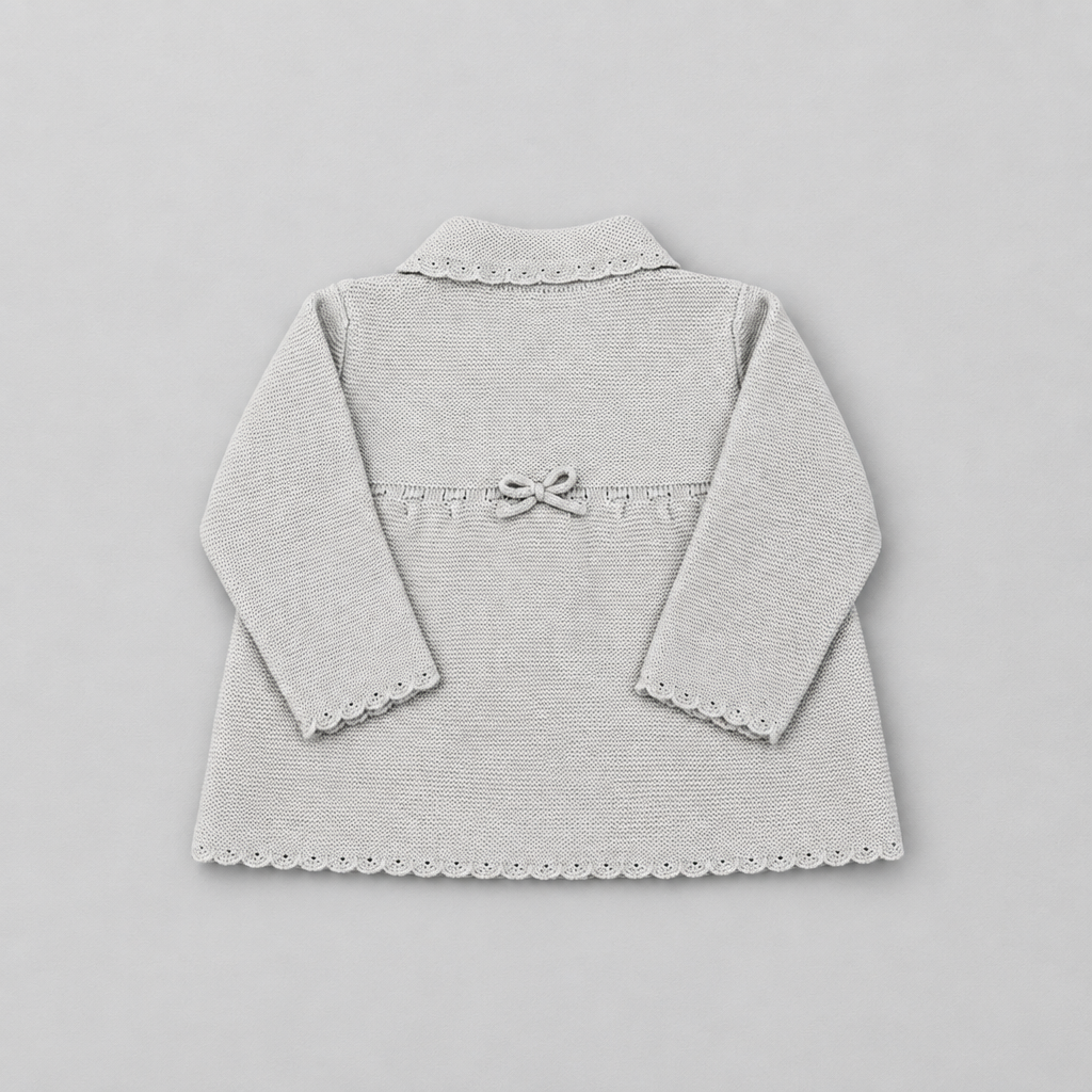 Girls Beige Knitted Cardigan
