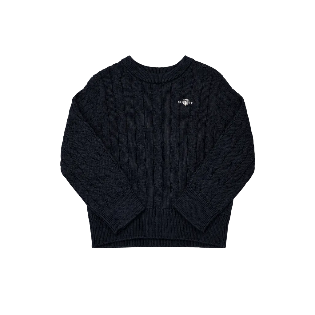 Infant Boys Navy Cable Knit