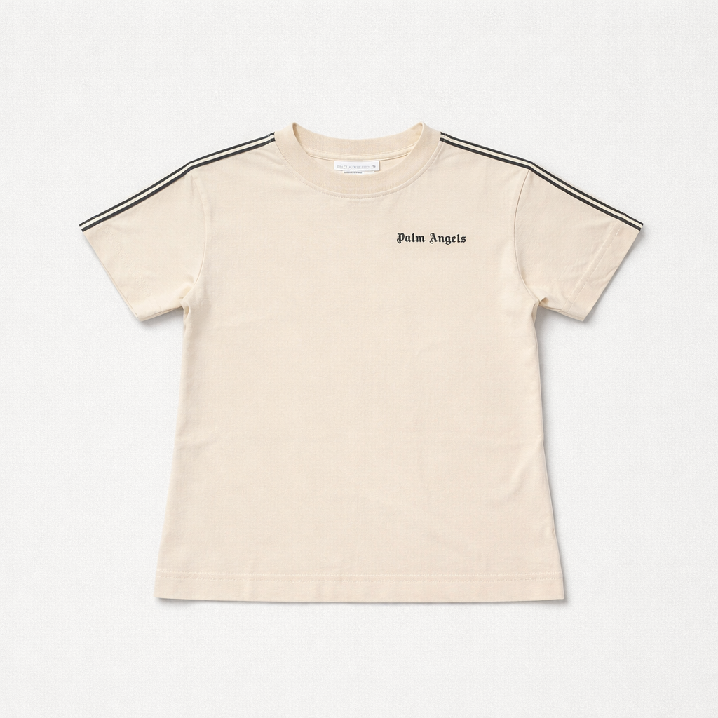 Palm Angels Boys Sand Shoulder Contrast T-Shirt | Casa Childrenswear