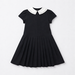 Patachou Girls Navy & Ivory Scallop Collar Dress | Casa Childrenswear
