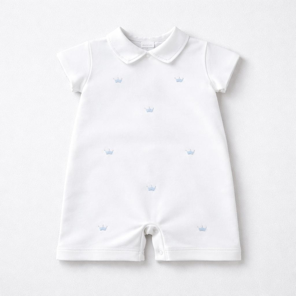Adriana Mae Baby Boys Crown Romper | Casa Childrenswear