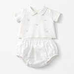Adriana Mae Baby Boys Crown Bloomer Set | Casa Childrenswear