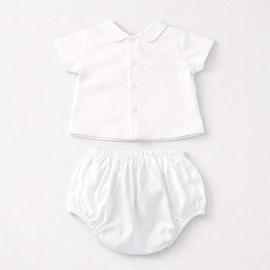 Adriana Mae Baby Boys Crown Bloomer Set | Casa Childrenswear