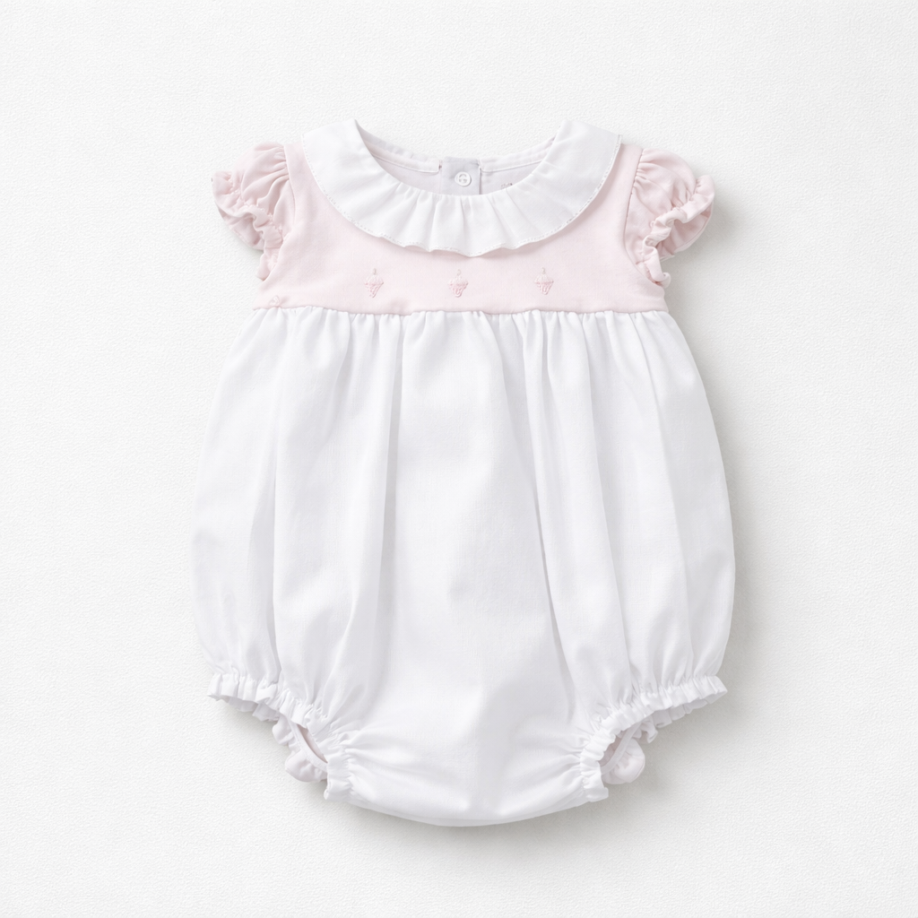 Adriana Mae Baby Girls Ice Cream Satin Bubble | Casa Childrenswear