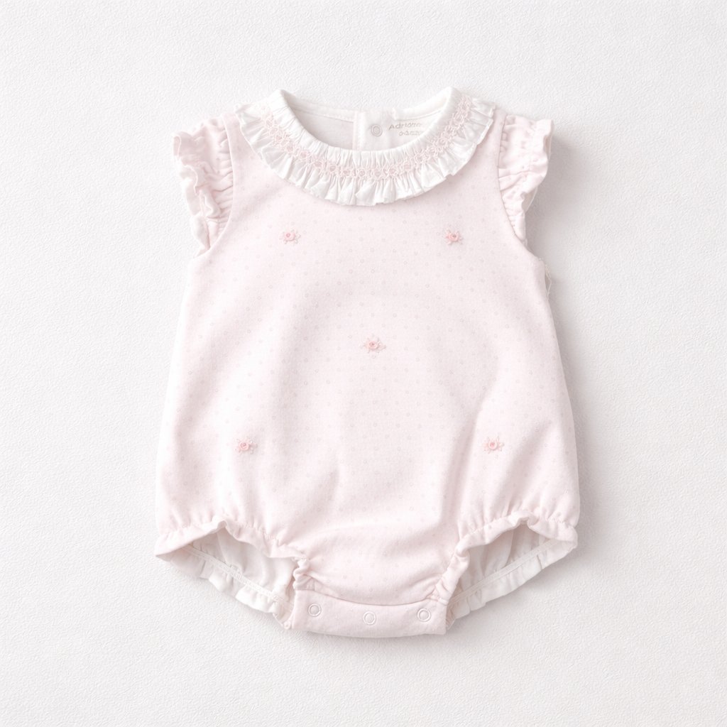 Adriana Mae Baby Girls Roses Bubble | Casa Childrenswear