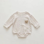 Autumn White Bear Romper