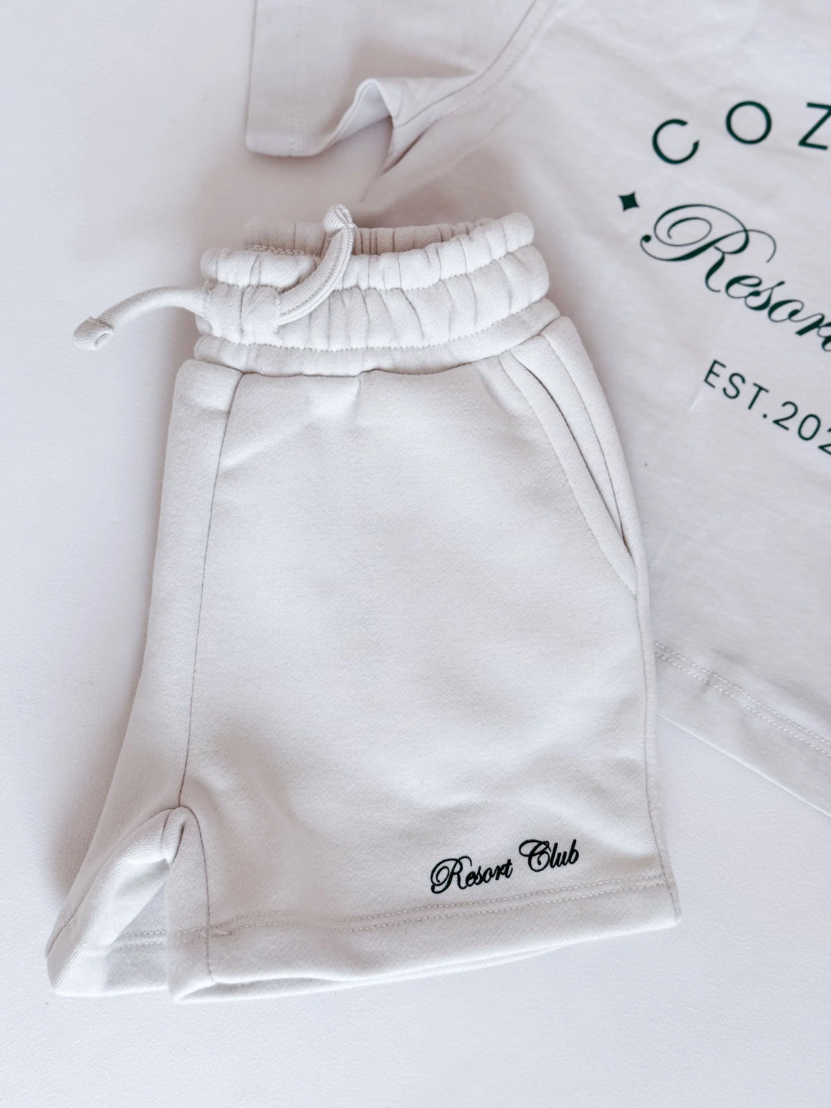 Cozy Crew Resort Club Shorts - Ash Grey