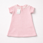 Granlei Pink Knit Dress with Lace Trim | Casa Childrenswear
