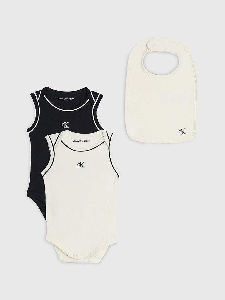 Calvin Klein Newborn Bodysuit And Bib Gift Set | Casa Childrenswear