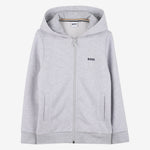 Boss Boys Grey Zip Up Hoodie | Casa Childrenswear