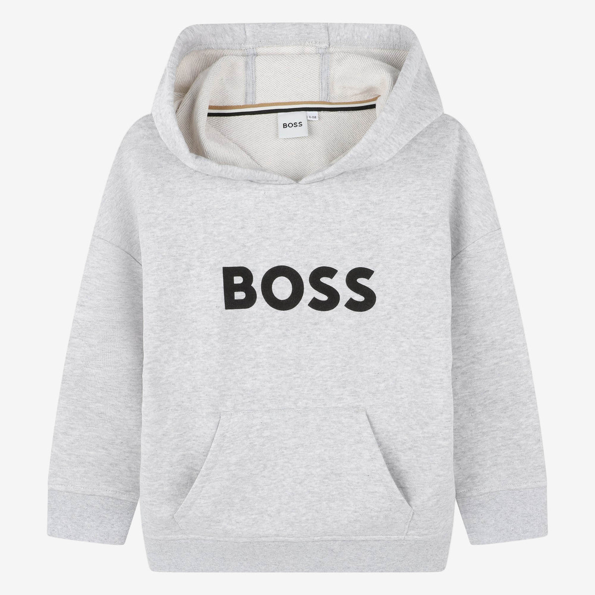Boss Boys Grey Logo Hoodie | Casa Childrenswear