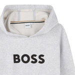 Boss Boys Grey Logo Hoodie | Casa Childrenswear
