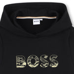 Boss Boys Black Hooded Sweatshirt | Casa Childrenswear