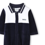 Baby Boys Navy Babygrow