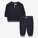 Baby Boys Navy Tracksuit Set