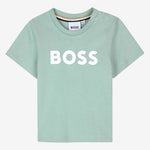 Boss Baby Boys Pale Green Logo T-Shirt | Casa Childrenswear