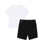 Boss Baby Boys White & Black Bermuda Short Set | Casa Childrenswear
