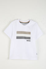 Boss Baby Boys Navy Shorts Set with Signature Stripes | Casa Childrenswear