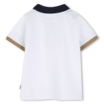 Boss Baby Boys White Polo with Contrast | Casa Childrenswear