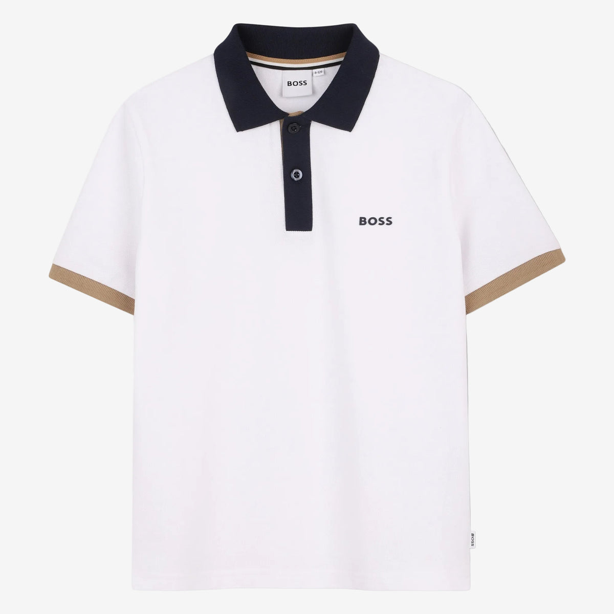 Boss Boys White Polo with Contrast | Casa Childrenswear
